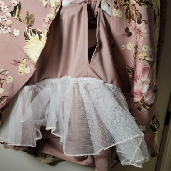 Camille La Vie 2-Piece Floral and Lace Elegant Shimmer Dress | Size 7 - Picture 13 of 13